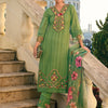 Dhiyona IE Floral Embroidered Thread Work Pure Cotton Kurta with Trousers & With Dupatta