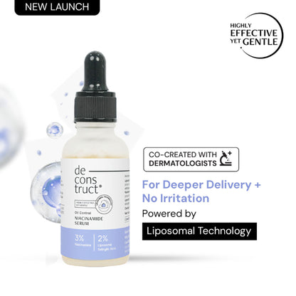 Deconstruct 3% Niacinamide & 2% Salicylic Acid Serum, Liposomal Technology, Controls Oil & Acne