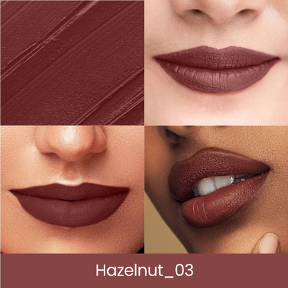 Swiss Beauty Lip Stain Matte Lipstick - 203 Hazlenut