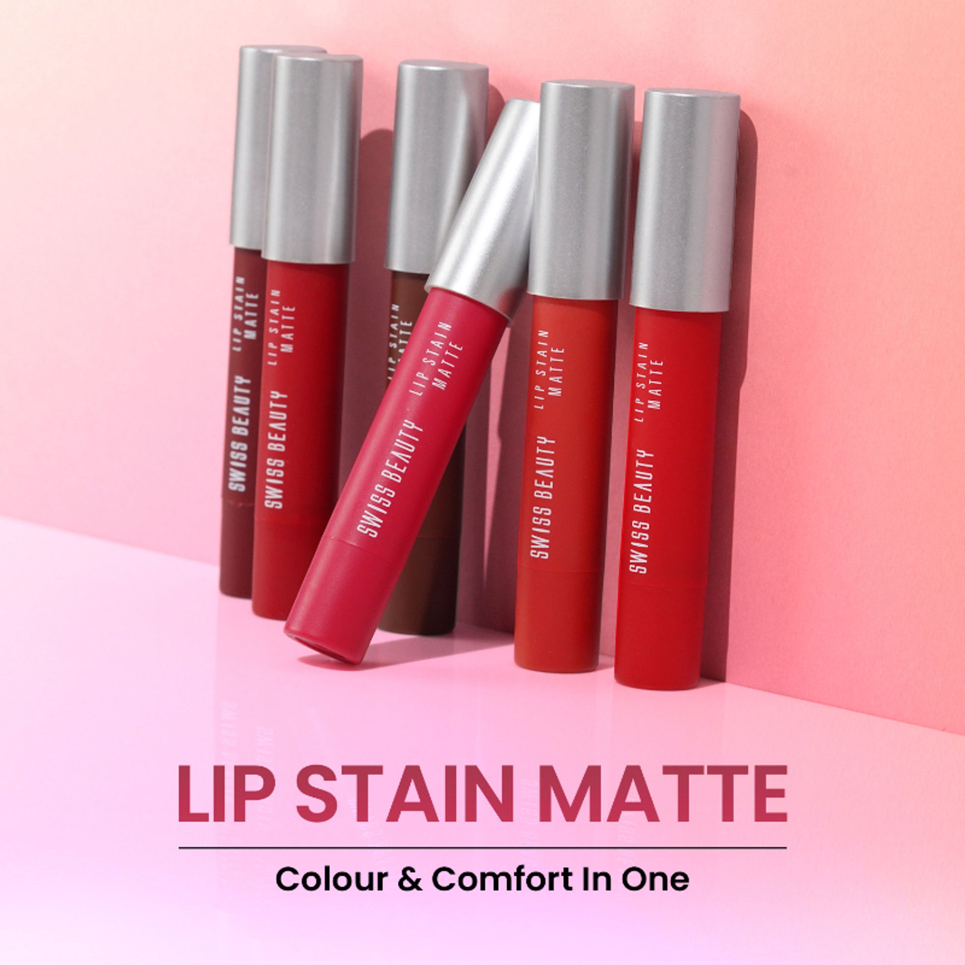 Swiss Beauty Lip Stain Matte Lipstick - 203 Hazlenut