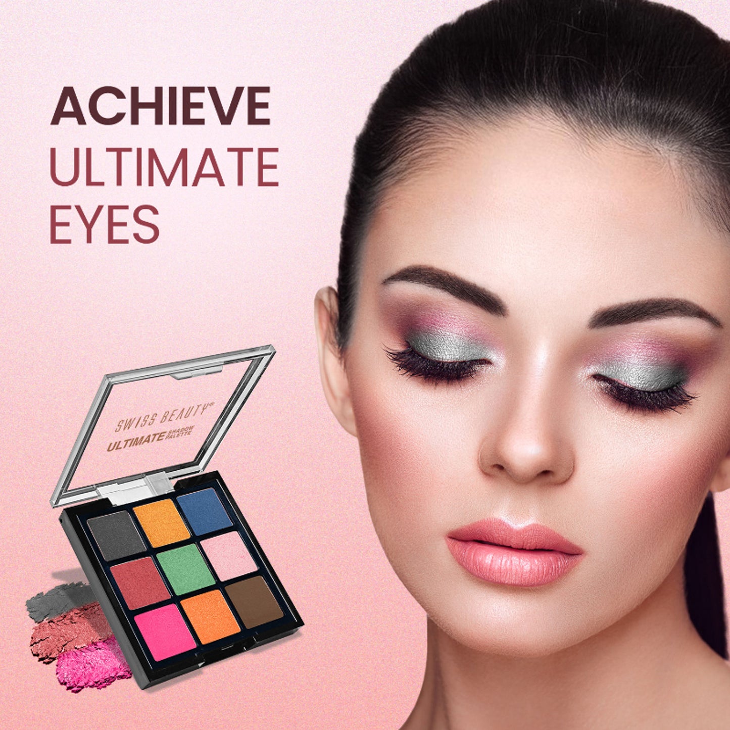 Swiss Beauty Ultimate 9 Pigmented Colors Eyeshadow Palette - 7