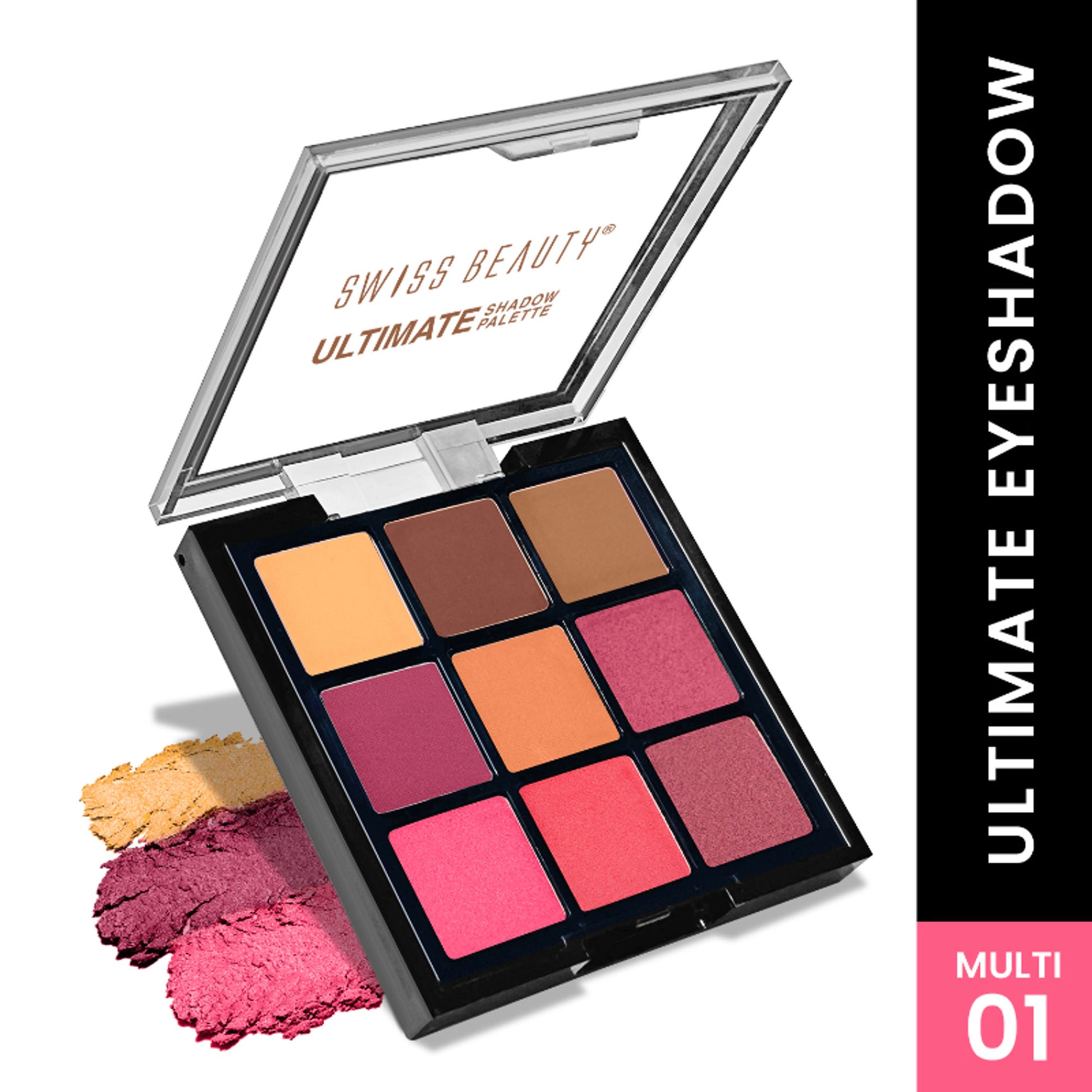 Swiss Beauty Ultimate 9 Pigmented Colors Eyeshadow Palette - 1