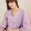 Dhiyona IE Women Floral Embroidered Regular Thread Work Kurta with Trousers & Dupatta
