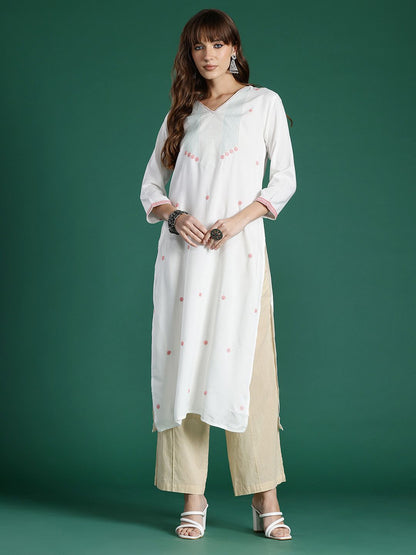 Indyancart IE Embroidered Thread Work Kurta