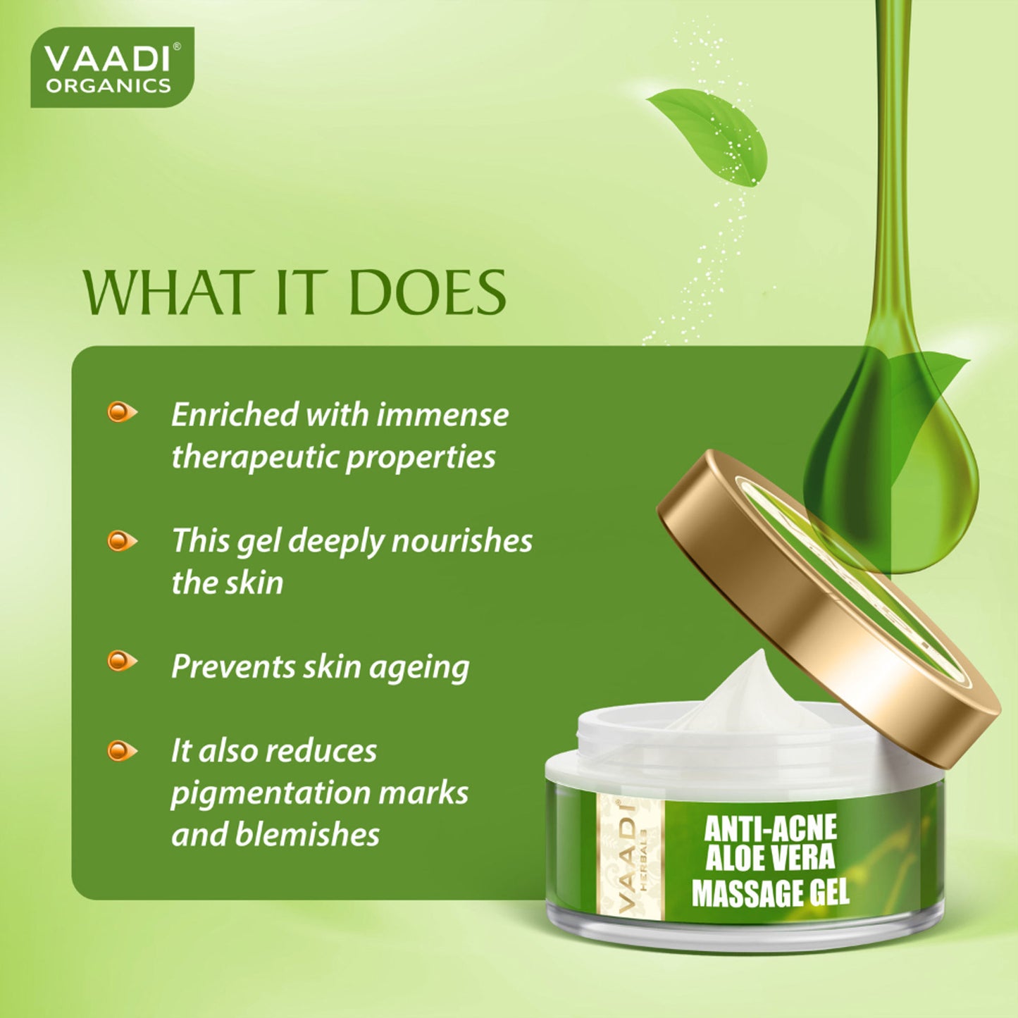 Vaadi Herbals Aloe Vera Anti Acne Massage Gel
