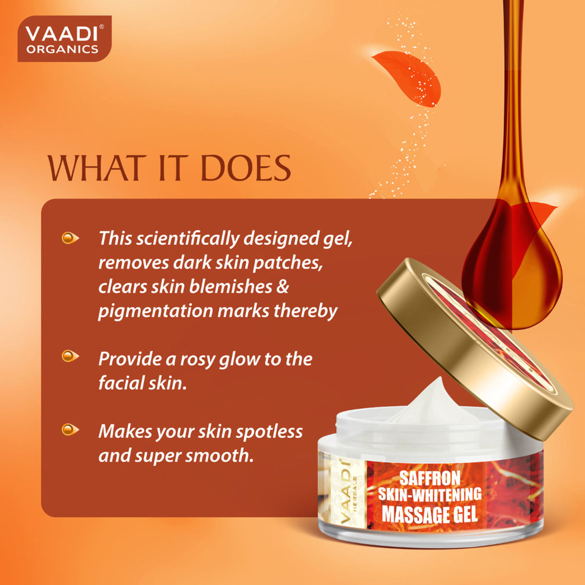 Vaadi Herbals Saffron-Skin Whitening Massage Gel