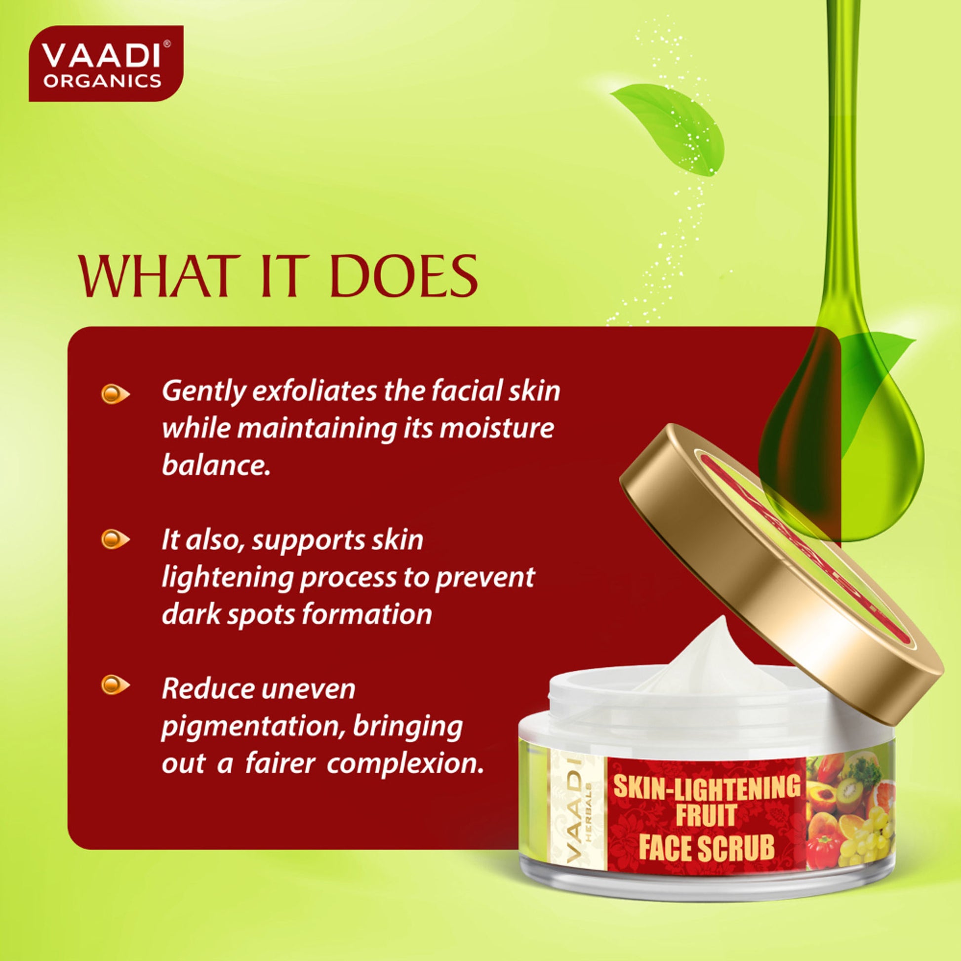 Vaadi Herbal Skin - Lightening Fruit Face Scrub