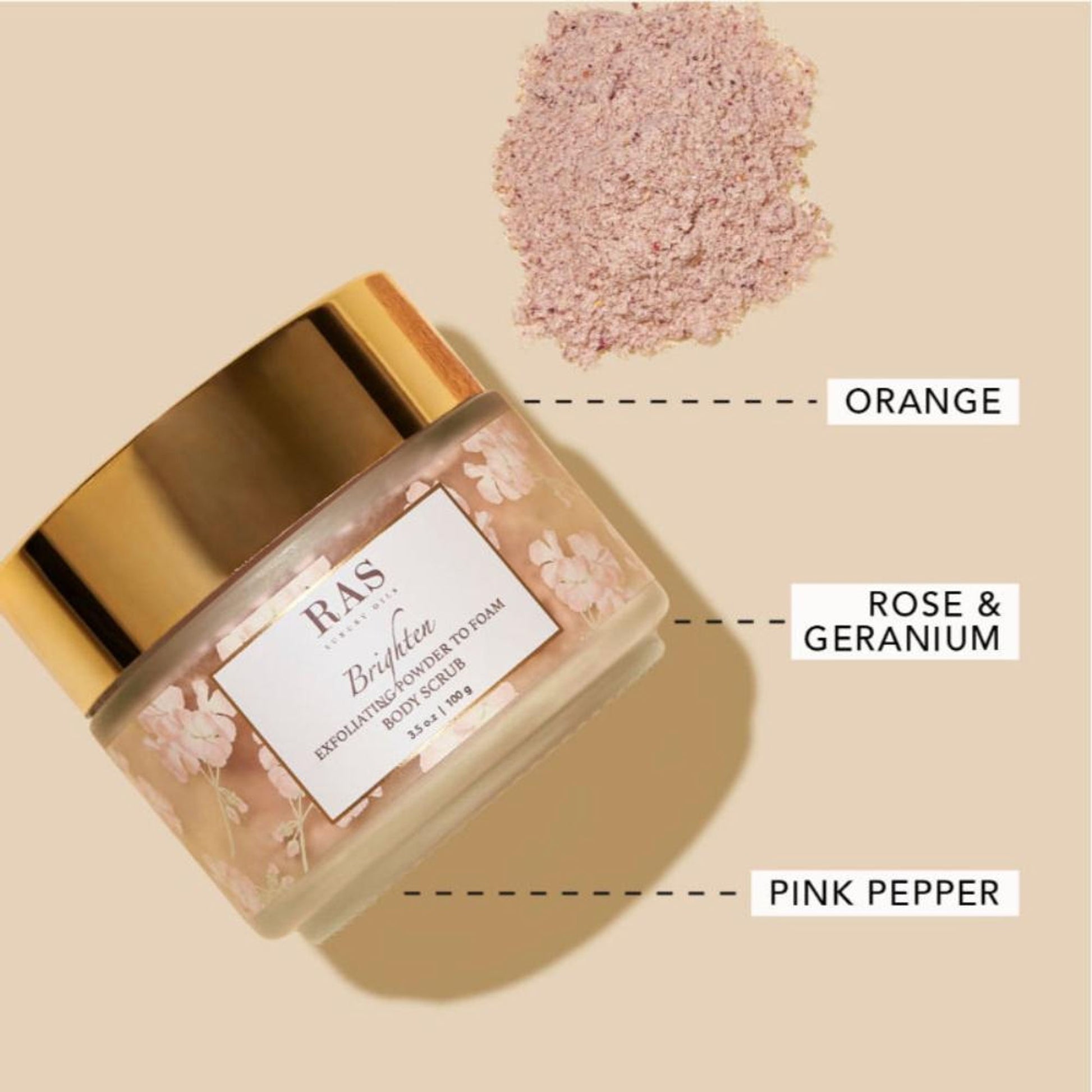 RAS Luxury Oils Brighten Tan Removing Body Scrub