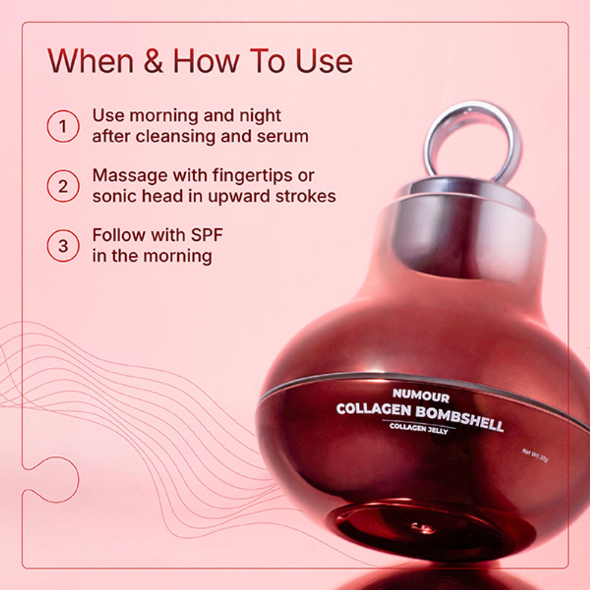 Numour Collagen Bombshell Jelly With Red Led Sonic Booster