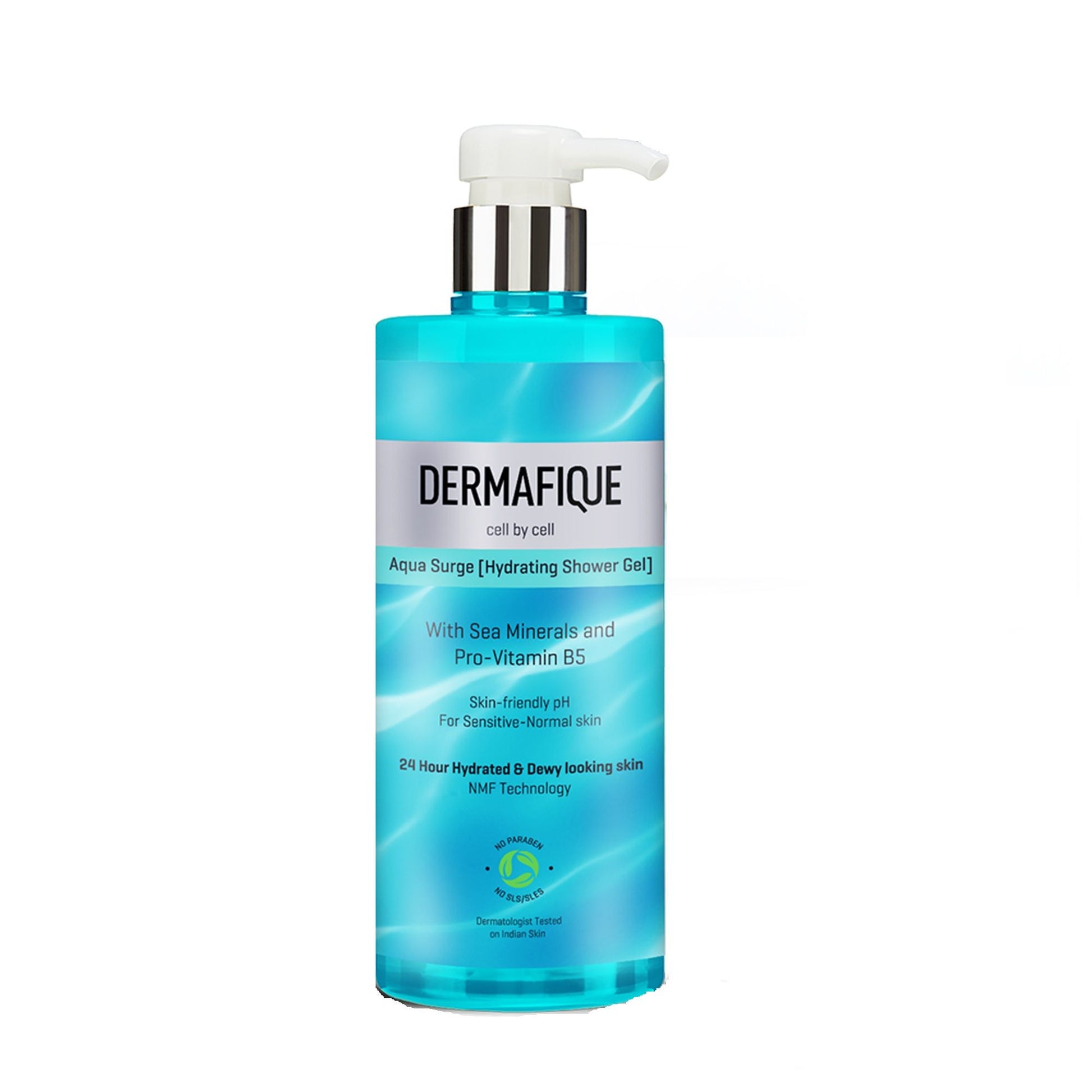 Dermafique Aqua Surge Shower Gel - 24hr Hydration, Pro Vitamin B5 & NMF