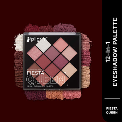 Pilgrim Eyeshadow Fiesta Queen 12-In-1 Highly Pigmented Shades