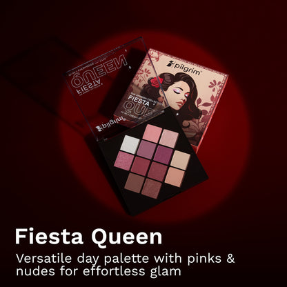 Pilgrim Eyeshadow Fiesta Queen 12-In-1 Highly Pigmented Shades