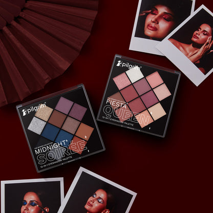 Pilgrim Eyeshadow Fiesta Queen 12-In-1 Highly Pigmented Shades