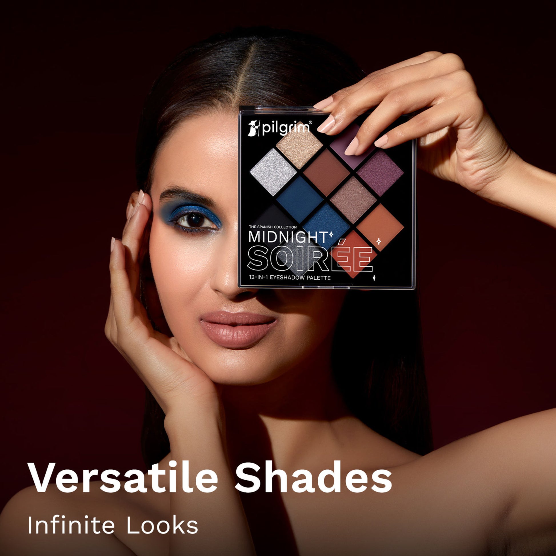 Pilgrim Eyeshadow Midnight Soiree 12-In-1 Highly Pigmented Shades