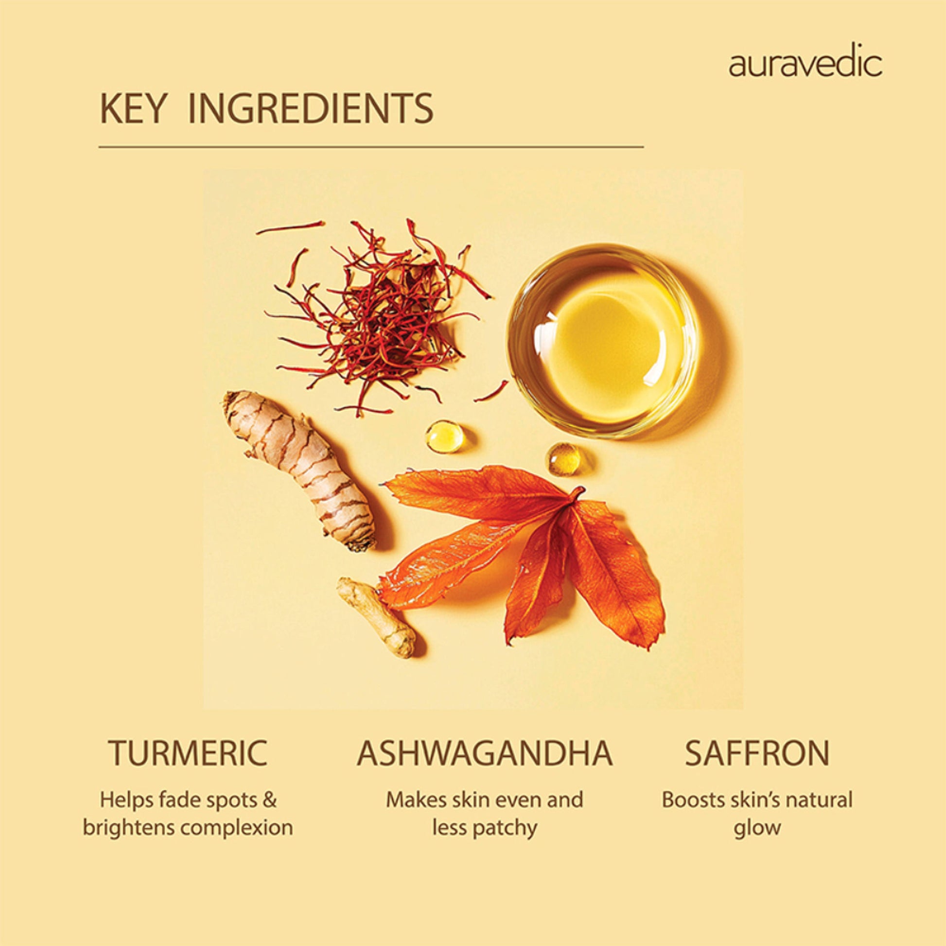 Auravedic Skin Brightening Serum For Pigmentation And Dark Spot Removal Saffron Pigmentation Serum