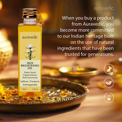Auravedic Skin Brightening Serum For Pigmentation And Dark Spot Removal Saffron Pigmentation Serum