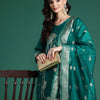 Dhiyona IE Ethnic Motifs Woven Design Zari Kurta With Trousers & Dupatta