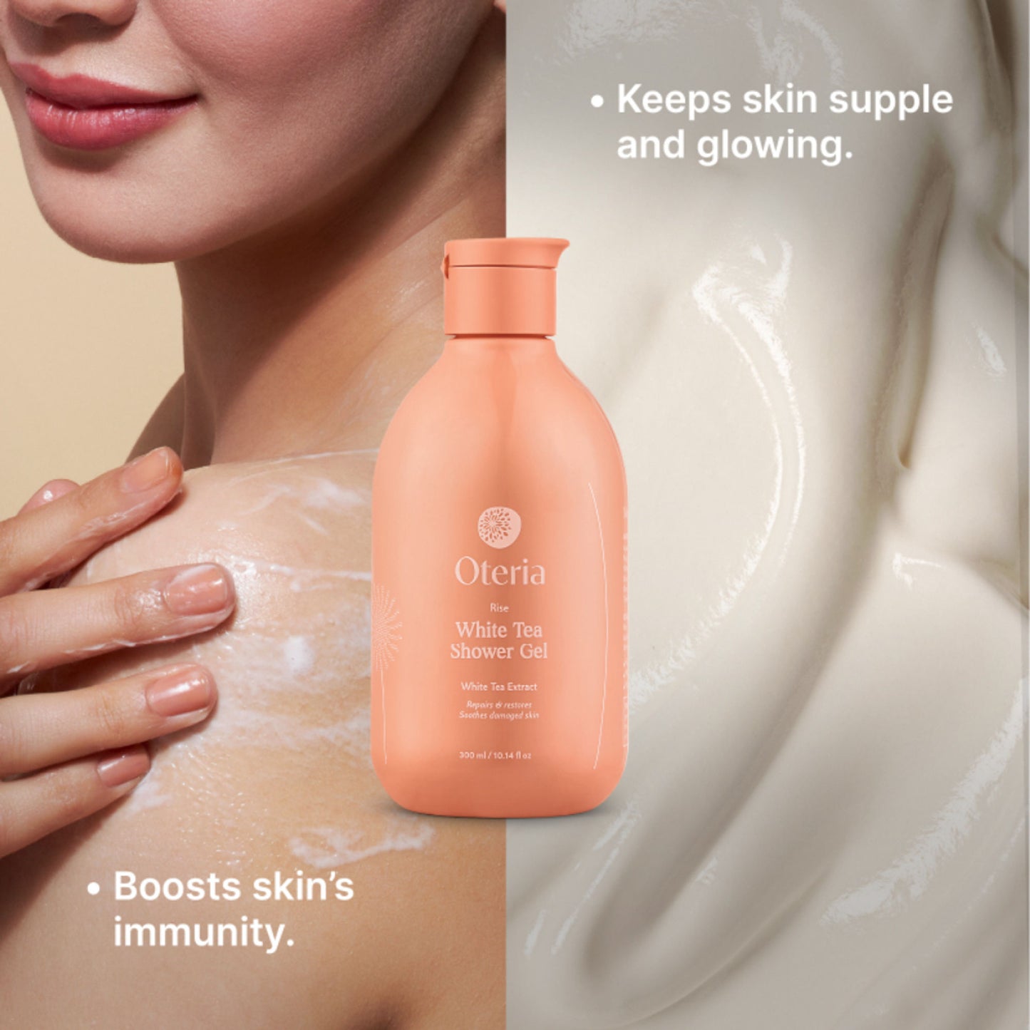 Oteria White Tea Body Shower Gel Hydrating Bath Care Men And Women For All Skin Types