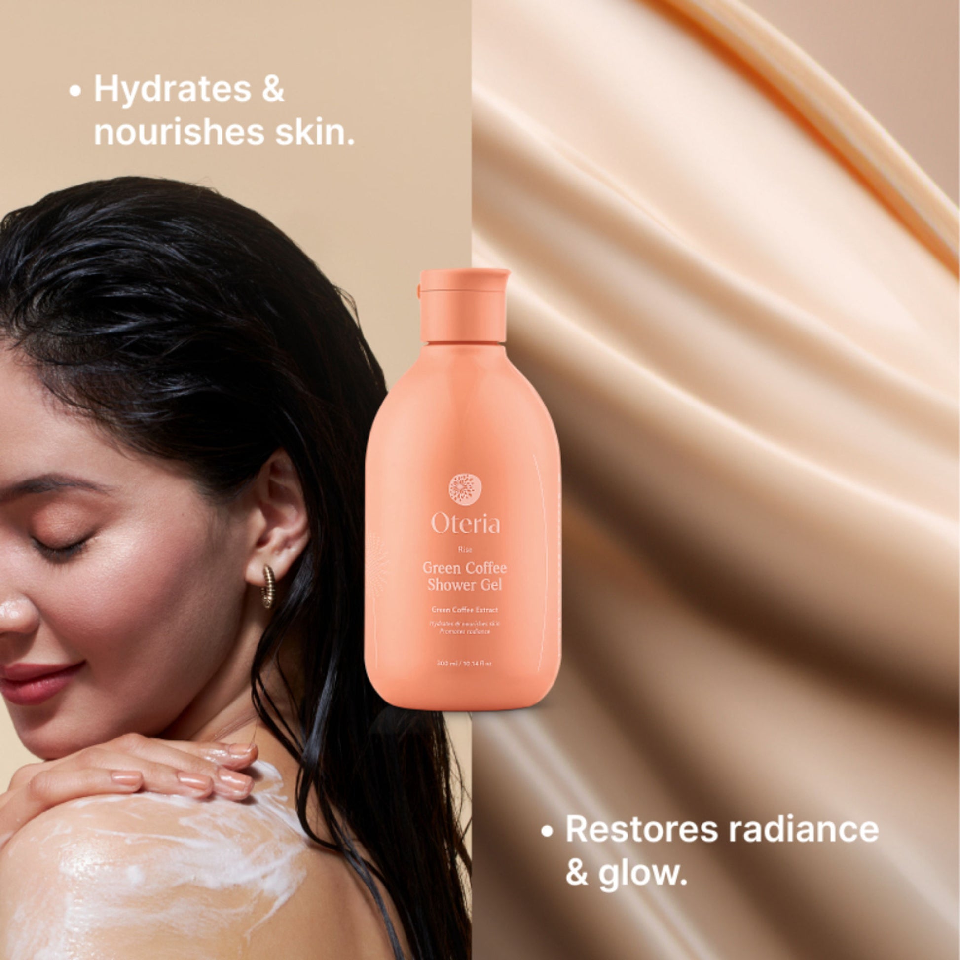 Oteria Green Coffee Body Shower Gel For Skin Radiance And Nourishment For All Skin Types