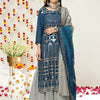 Indyancart VA Women'sEthnic motifs Embroidered Sequinned Straight Kurta & Sharara With Dupatta