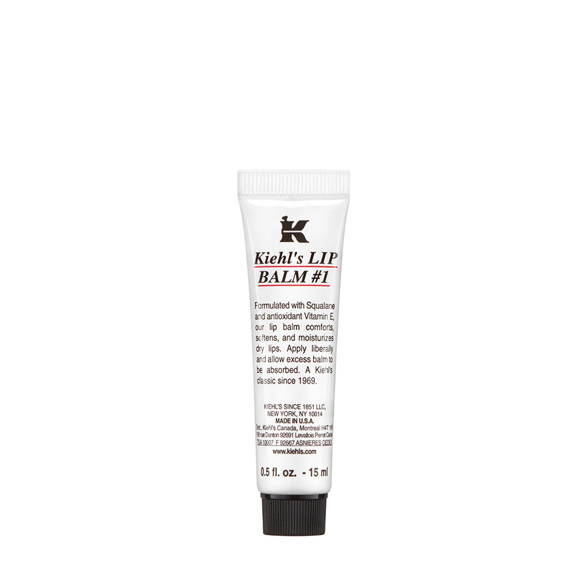 Kiehl's Lip Balm in a small jar, moisturizing and protecting dry lips with nourishing formula.