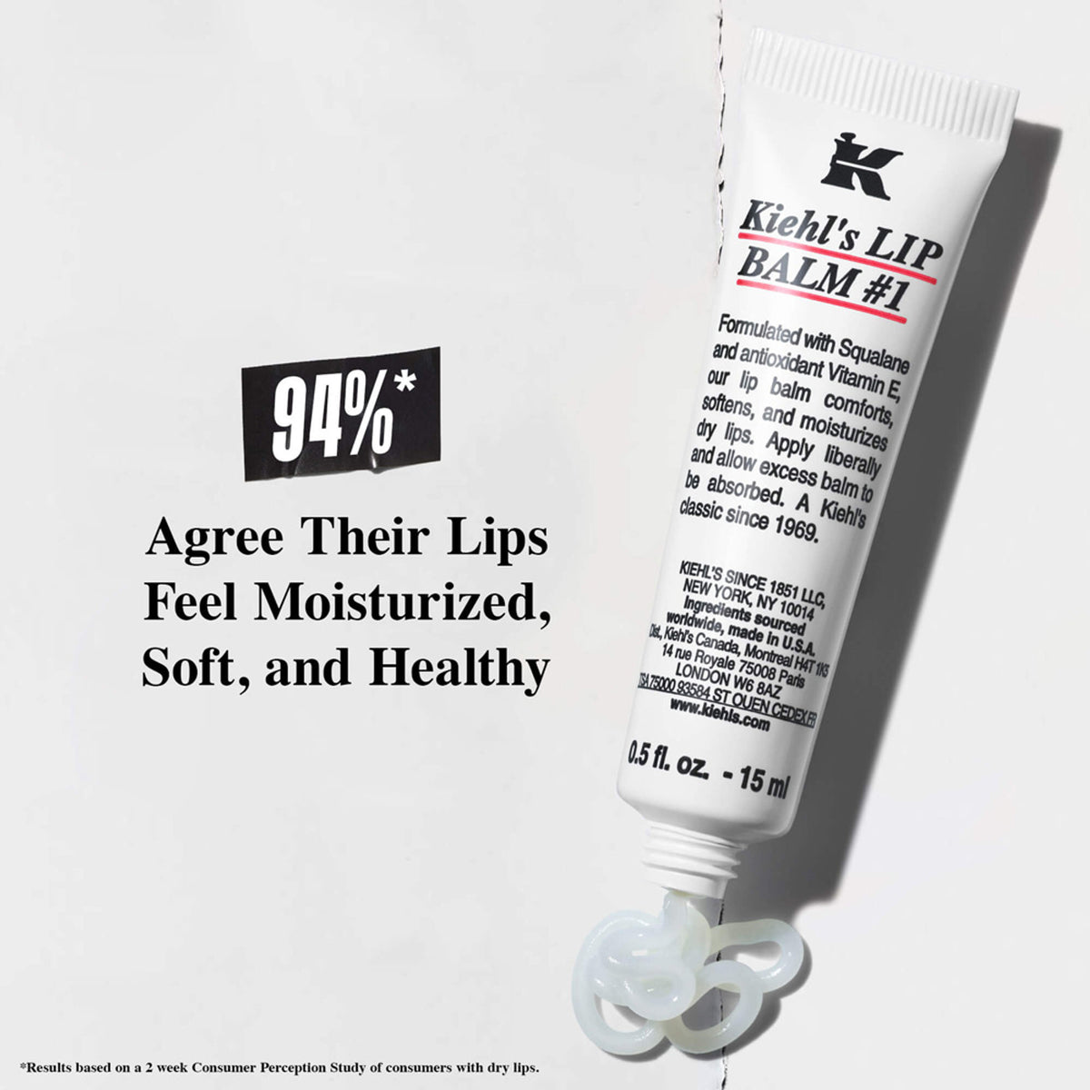 Kiehl's Lip Balm 1 moisturizing treatment for dry lips, smooth and protect with nourishing lip balm by Kiehl's.