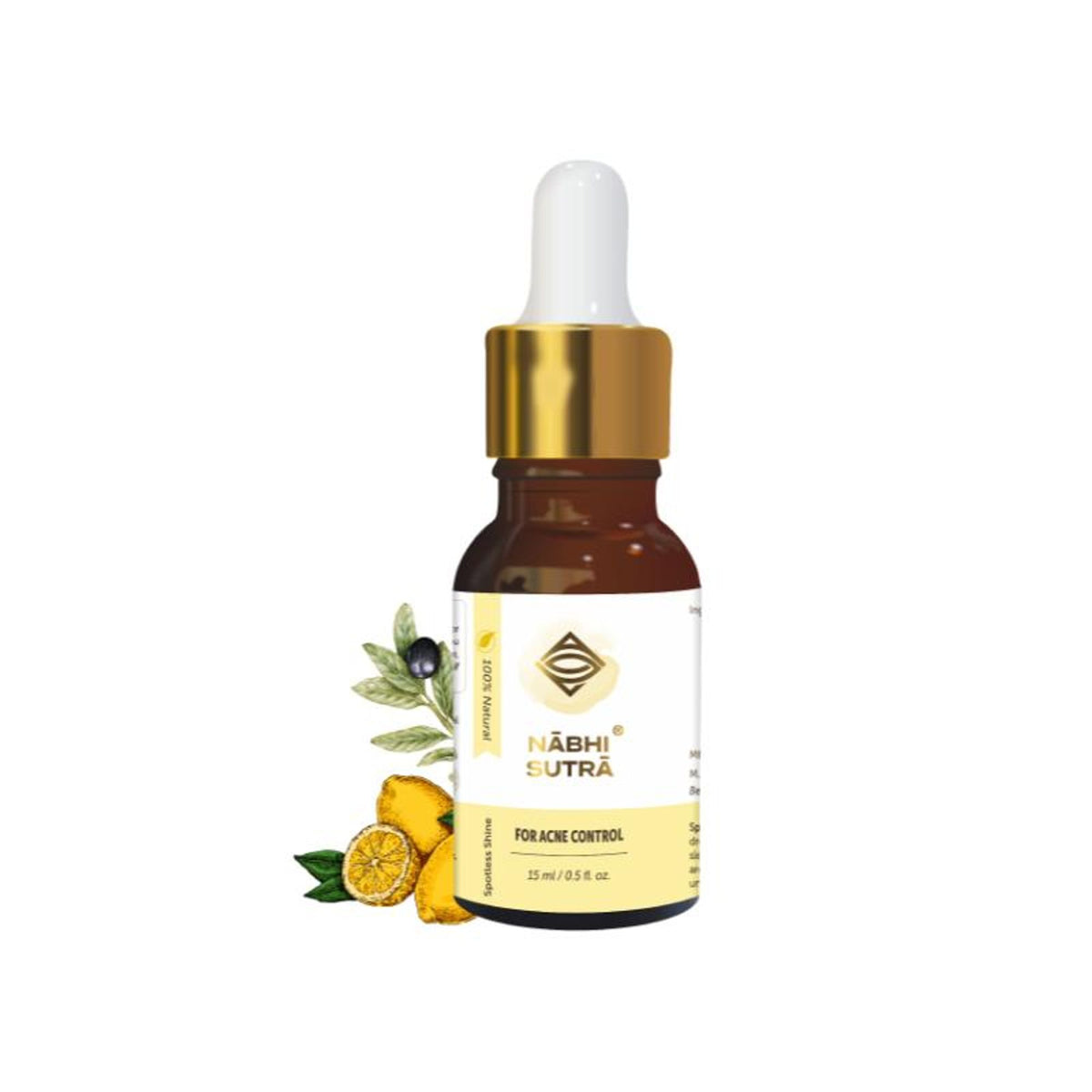 Nabhi Sutra Belly Button Oil for Acne treatment & Dark Spots With Blend Of Lemon Oil, Neem Oil