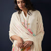 Dhiyona IE Floral Printed Beads and Stones Linen Straight Kurta with Trousers & Dupatta
