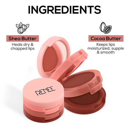 Renee Cosmetics Glam Stack 3 In 1 Lip & Cheek Tint - Nude