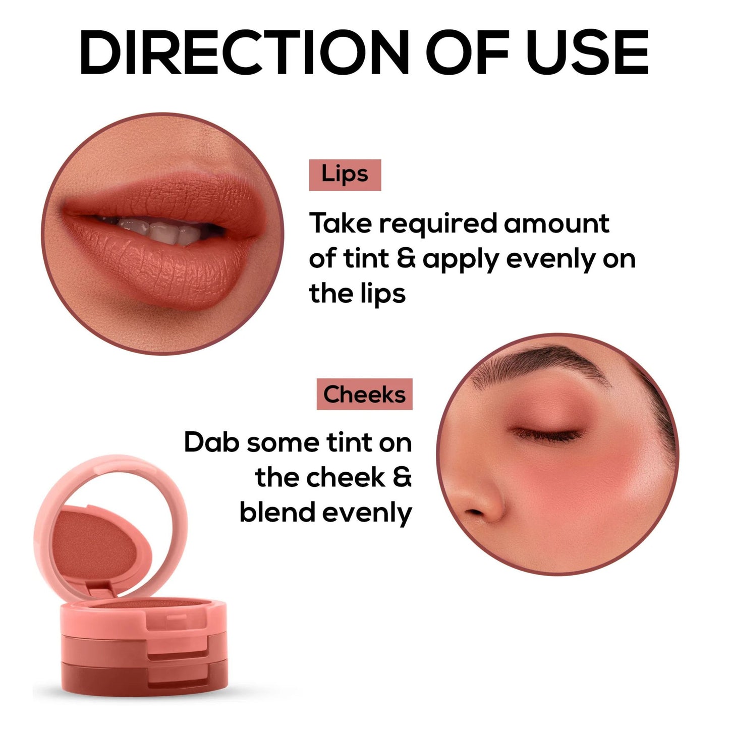 Renee Cosmetics Glam Stack 3 In 1 Lip & Cheek Tint - Nude
