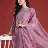 Dhiyona IE Floral Embroidered Thread Work Kurta with Trousers & Dupatta