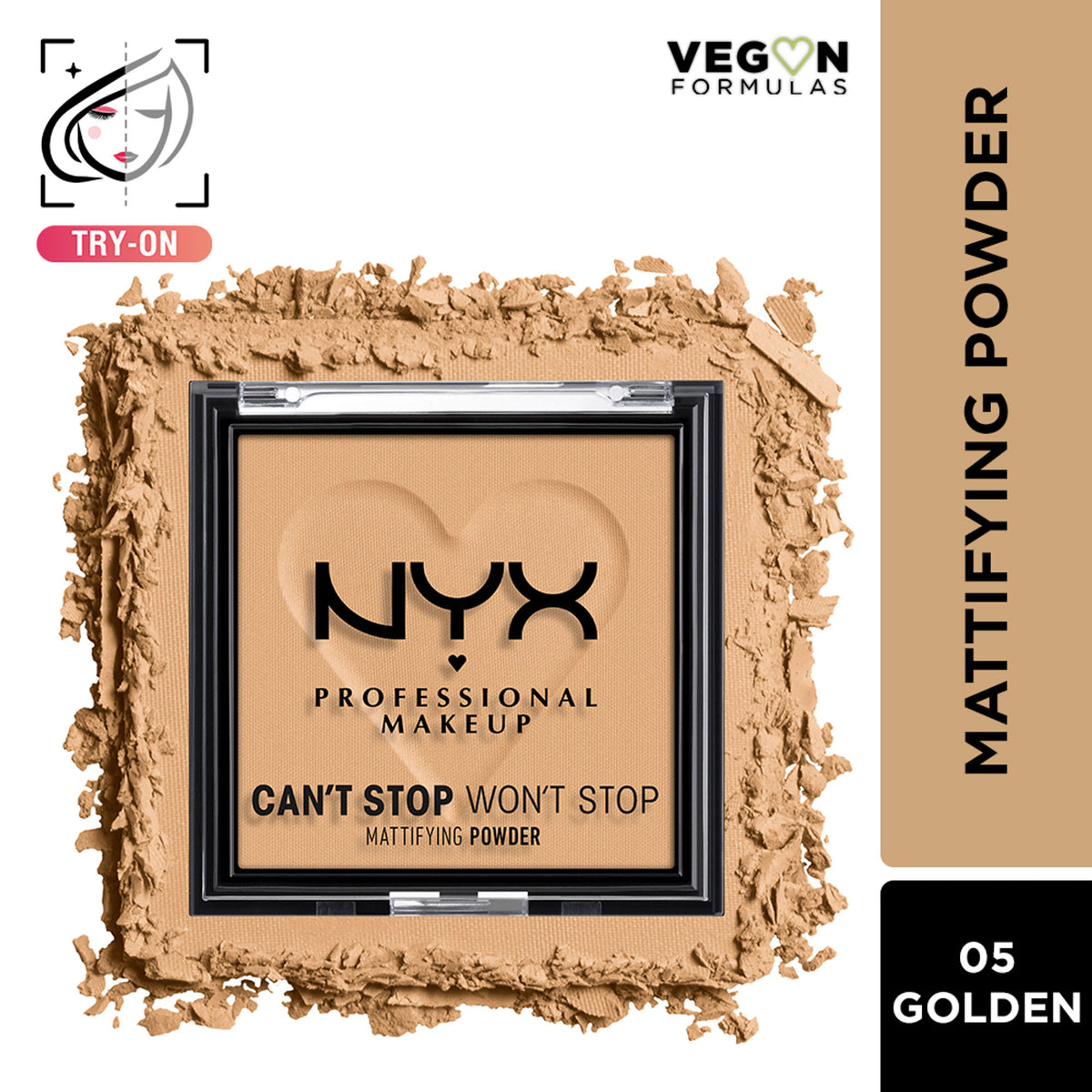 NYX Professional Makeup Can't Stop Won't Stop Mattifying Powder - Tan - Gold