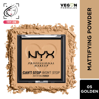 NYX Professional Makeup Can't Stop Won't Stop Mattifying Powder - Tan - Gold