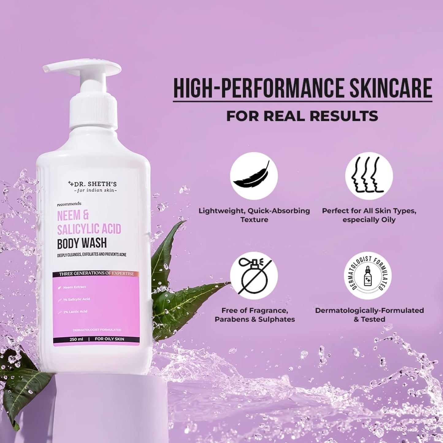Dr. Sheth's Neem & Salicylic Acid Body Wash