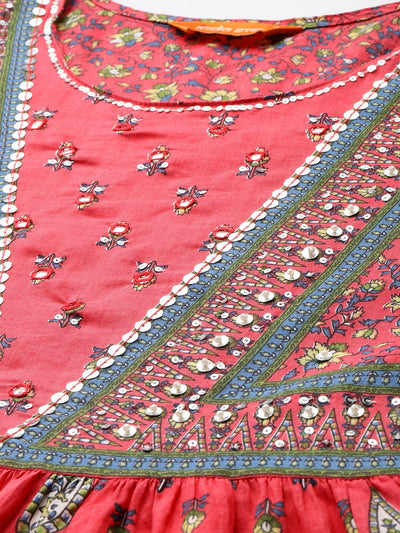 Indyancart IE Ethnic Motifs Printed Kurta with Trousers & Dupatta