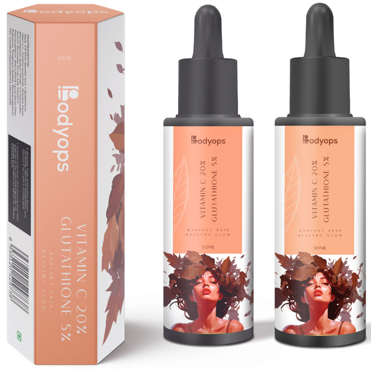 BODYOPS 20% Vitamin C + 5% Glutathione Face Serum