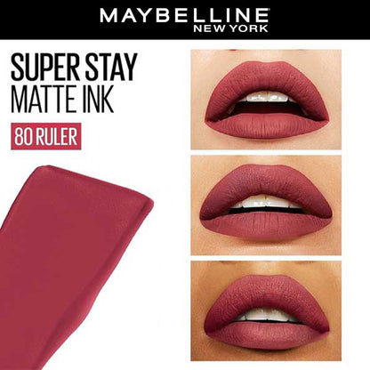 Maybelline New York Super Stay Matte Ink Liquid Lipstick, Lasts Up to 16 Hours - 15 Lover - 80 Ruler