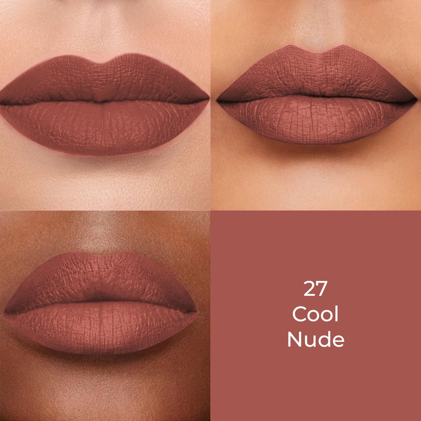 Colors Queen Color Stay Longlasting & Matte Lipstick Waterproof - 27 Cool Nude