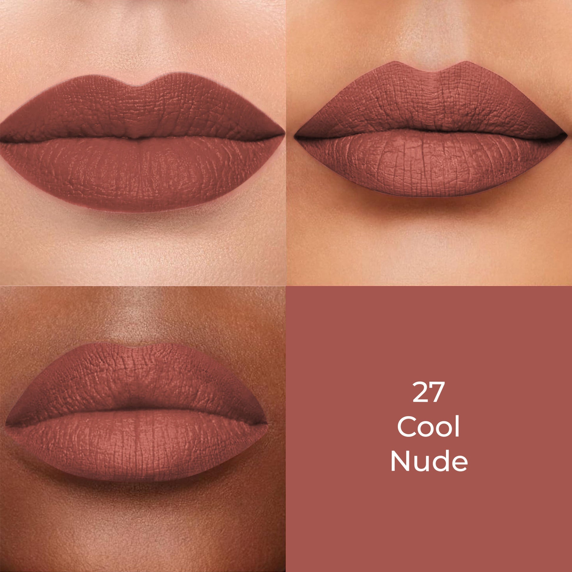 Colors Queen Color Stay Longlasting & Matte Lipstick Waterproof - 27 Cool Nude