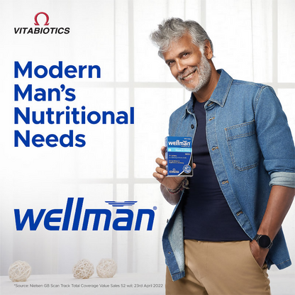 Wellman Health Supplements UK's No.1 Multivitamin( With Ginseng Amino Acids & 21 Micronutrients Tablets