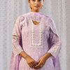 Indyancart IE Women Ethnic Motifs Embroidered Regular Chikankari Pure Cotton Kurta with Trousers & With Dupatta