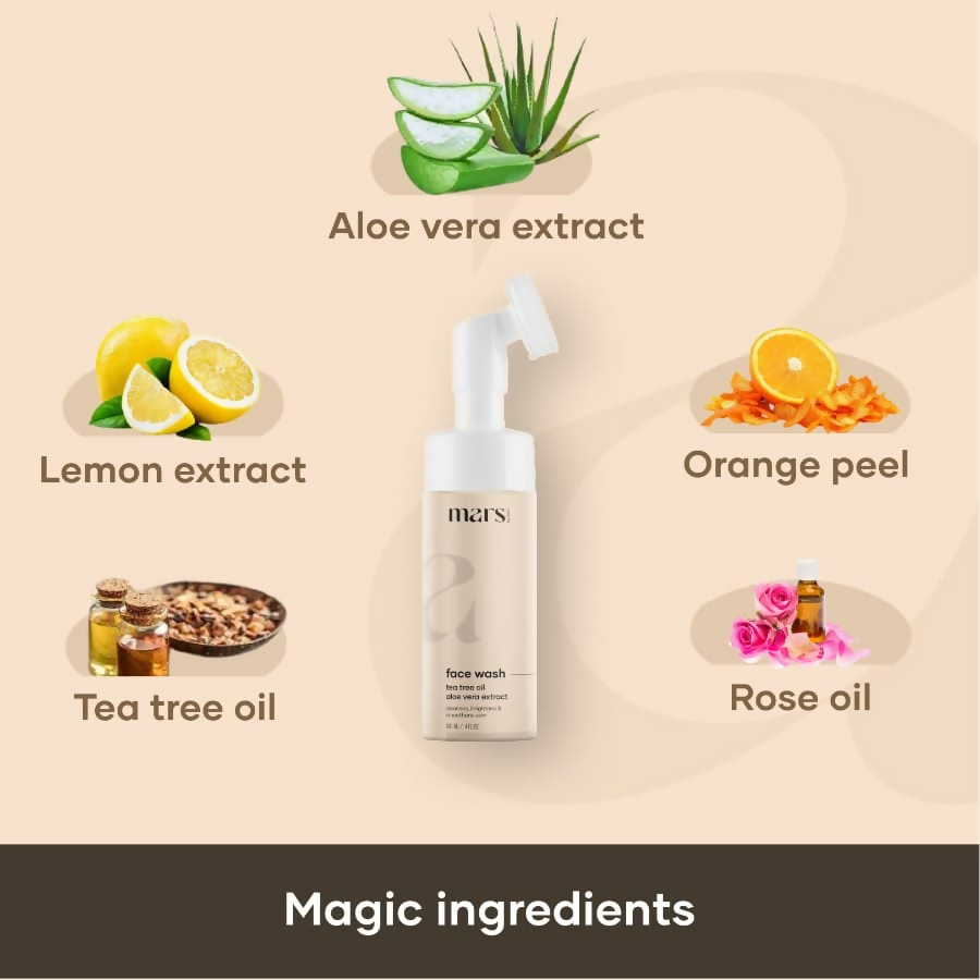 Mars By GHC Clear Skin Combo featuring serums and essence for brightening and skin hydration in sleek bottles.