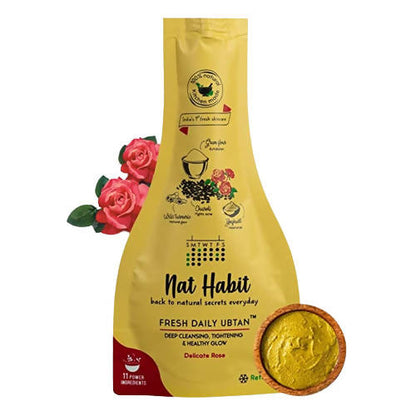 Nat Habit Delicate Rose Fresh Daily Ubtan - Indyancart
