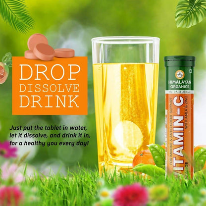 Himalayan Organics Vitamin-C Orange Flavour With Amla & Zinc Tablets