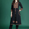 Dhiyona IE Printed Pure Cotton A-Line Tunic & Trousers Co-Ord Set
