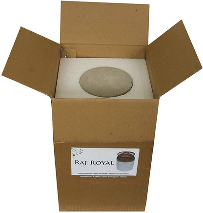 Raj Royal Cream Pottery Hand Painted Ceramic Cornichon Storage Jar for Pickle