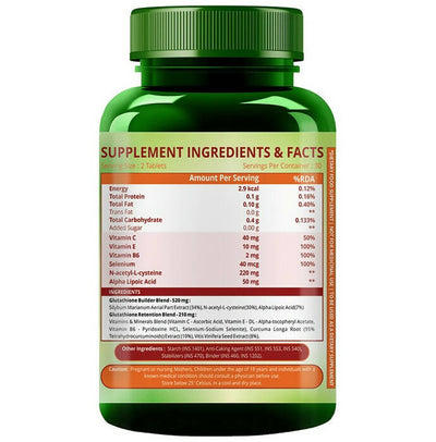 Himalayan Organics Glutathione Builder Tablets For Anti-Ageing & Skin Brightening