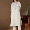 Dhiyona VV Zarvika White khadi cotton Kurta with Trousers & Dupatta Suits
