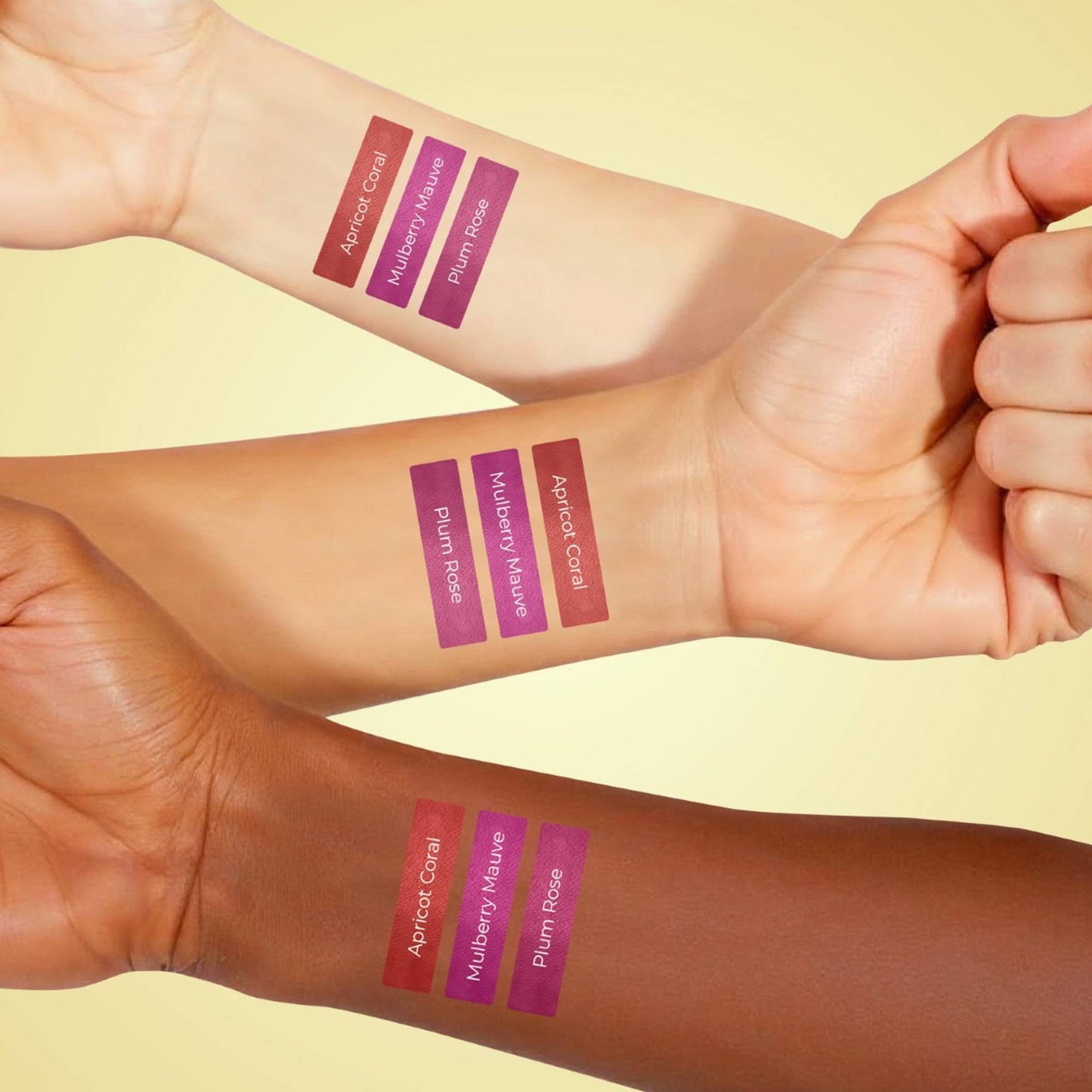 Just Herbs Herb Enriched Matte Liquid Lipstick Set Of 3 - Bright Look
