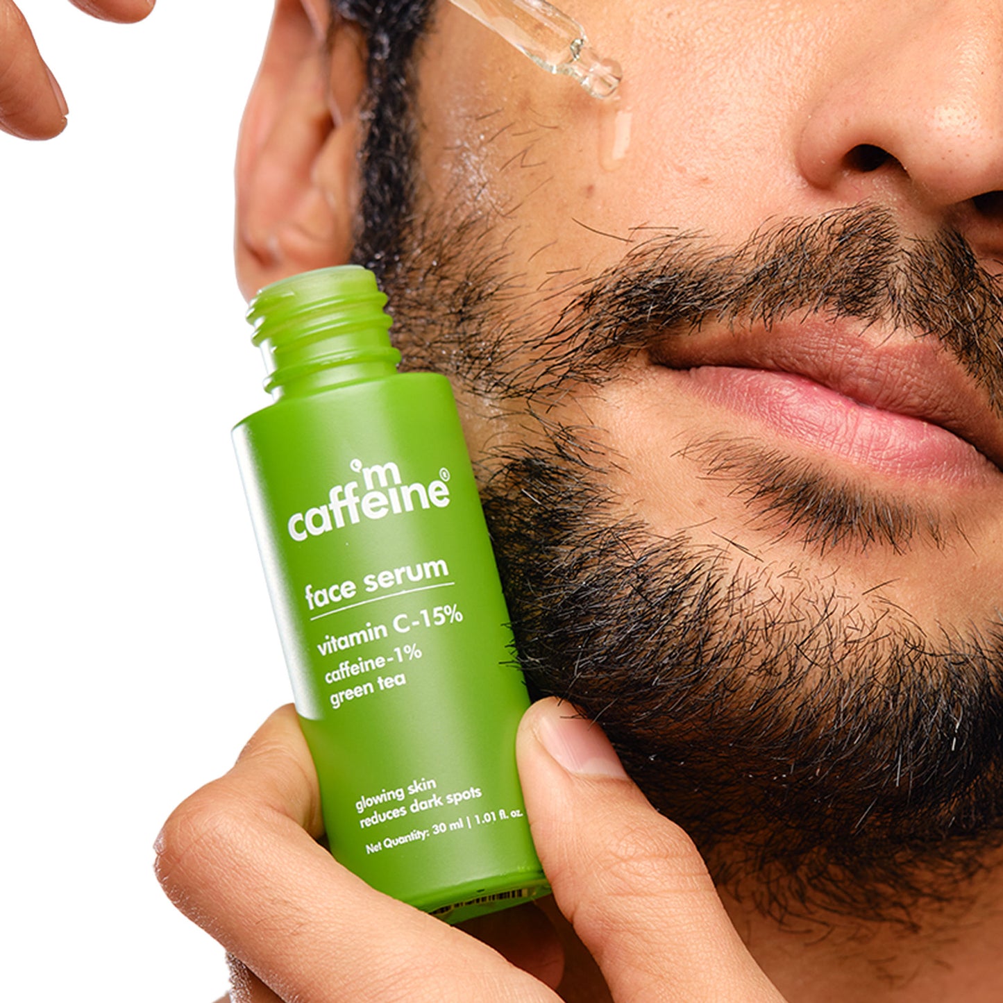 MCaffeine 15% Vitamin C Face Serum for Glowing Skin with Green Tea - Reduces Dark Spots & Depigments